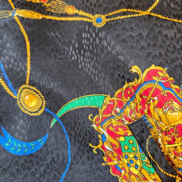 Erena by Irene Koewig Vintage 90s Track Jacket Women's S Black Crest Old Money - Picture 7 of 8